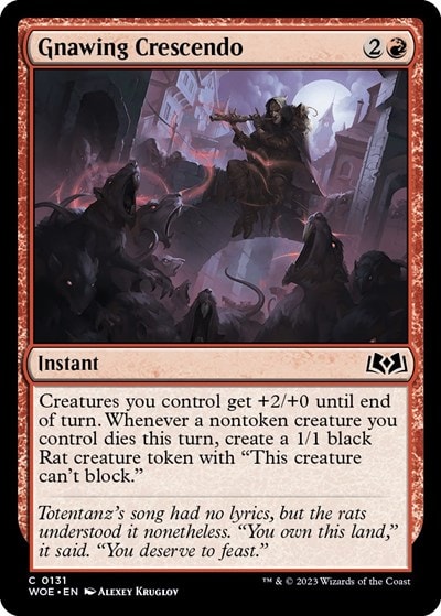 Gnawing Crescendo (WOE) #131 Common Wilds of Eldraine Magic: The Gathering: 2023