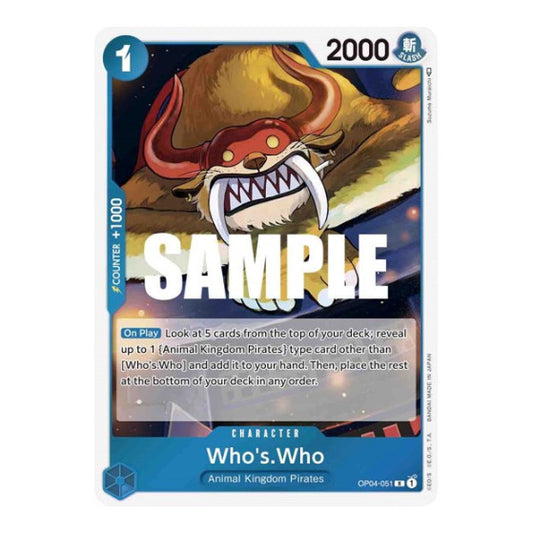 Who's.Who (OP04) #OP04-051 Rare Kingdoms of Intrigue One Piece Card Game: 2023