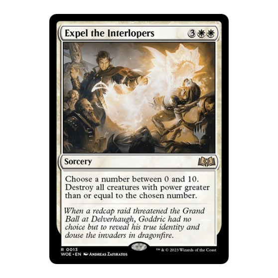 Expel the Interlopers (PPWOE) #13 Rare (Lightly Played) Promo Pack: Wilds of Eldraine Magic: The Gathering: 2023