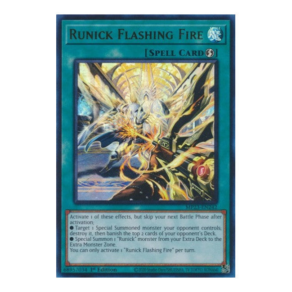 Runick Flashing Fire (MP23) #MP23-EN242 Ultra Rare (1st Edition Near Mint) 25th Anniversary Tin: Dueling Heroes Mega Pack YuGiOh: 2023