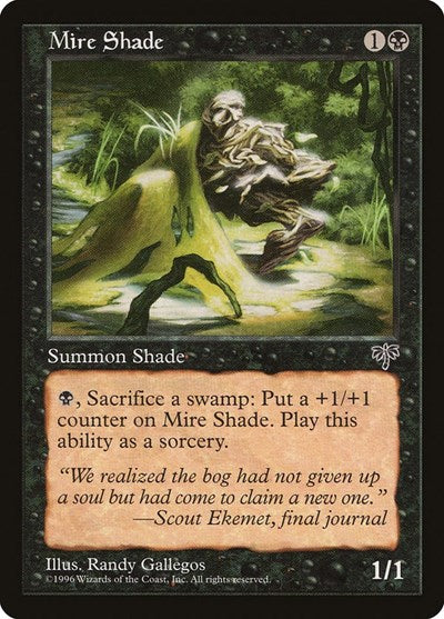 Mire Shade (MIR) #131 Uncommon (Heavily Played) Mirage Magic: The Gathering: 1996