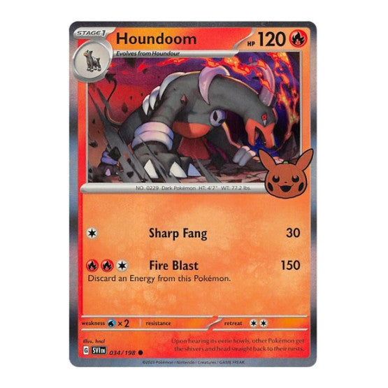 Houndoom (TTBB23) #034/198 Common Trick or Trade BOOster Bundle 2023 Pokemon: 2023