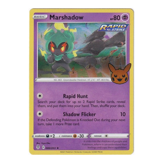 Marshadow (TTBB23) #080/203 Holo Rare (Holofoil Lightly Played) Trick or Trade BOOster Bundle 2023 Pokemon: 2023