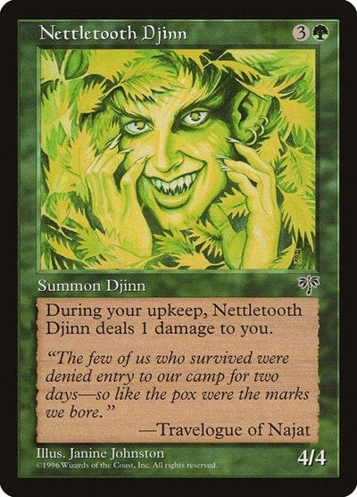 Nettletooth Djinn (MIR) #232 Uncommon (Heavily Played) Mirage Magic: The Gathering: 1996