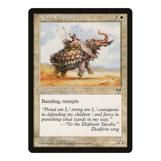 Noble Elephant (MIR) #30 Common (Moderately Played) Mirage Magic: The Gathering: 1996