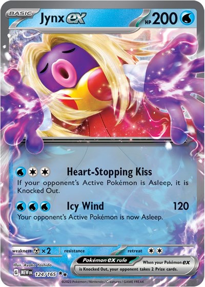 Jynx ex 124 165 (MEW) #124/165 Double Rare (Holofoil Near Mint) SV: Scarlet & Violet 151 Pokemon: 2023