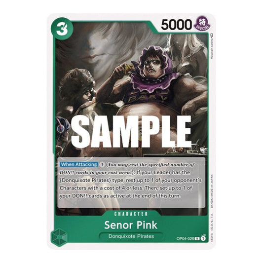 Senor Pink (OP04) #OP04-026 Rare (Foil Near Mint) Kingdoms of Intrigue One Piece Card Game: 2023