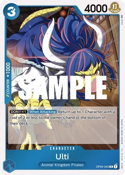 Ulti (OP04) #OP04-043 Rare (Foil Lightly Played) Kingdoms of Intrigue One Piece Card Game: 2023