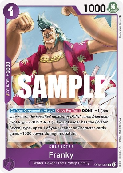 Franky (OP04) #OP04-063 Rare Kingdoms of Intrigue One Piece Card Game: 2023
