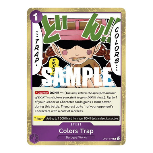 Colors Trap (OP04) #OP04-074 Rare (Foil Near Mint) Kingdoms of Intrigue One Piece Card Game: 2023