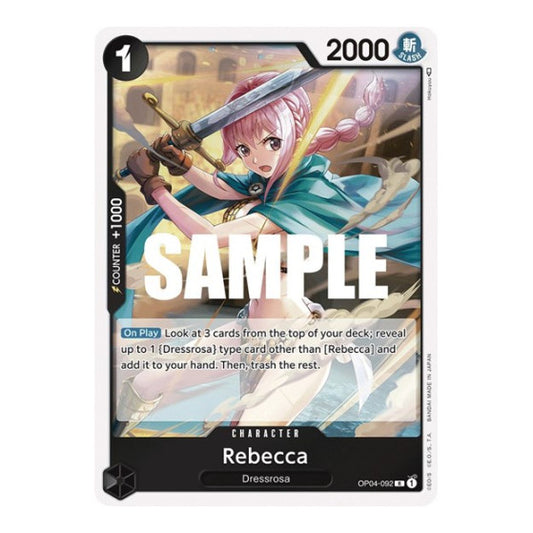 Rebecca (092) (OP04) #OP04-092 Rare (Foil Near Mint) Kingdoms of Intrigue One Piece Card Game: 2023