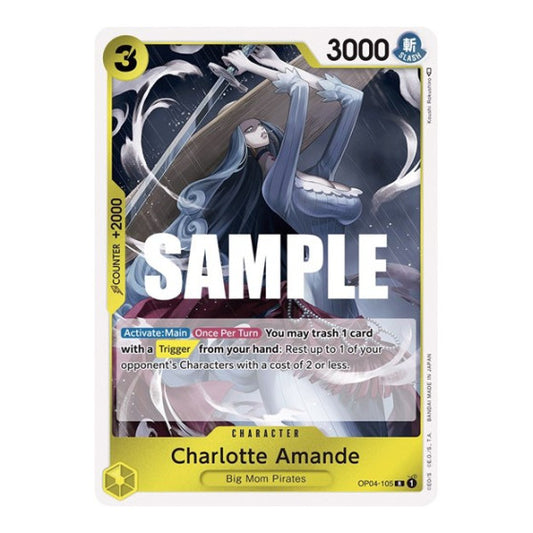 Charlotte Amande (OP04) #OP04-105 Rare (Foil Near Mint) Kingdoms of Intrigue One Piece Card Game: 2023