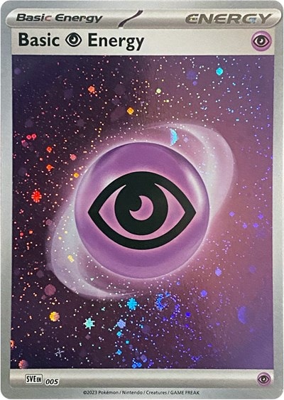 Basic Psychic Energy (Cosmos Holo) (SVE) #005 Common (Holofoil Near Mint) SVE: Scarlet & Violet Energies Pokemon: 2023