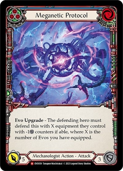 Meganetic Protocol (EVO) #EVO059 Majestic (Lightly Played) Bright Lights Flesh and Blood TCG: 2023