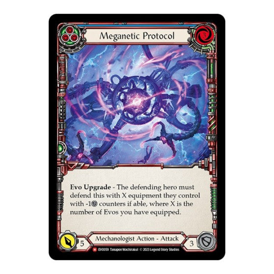 Meganetic Protocol (EVO) #EVO059 Majestic (Lightly Played) Bright Lights Flesh and Blood TCG: 2023