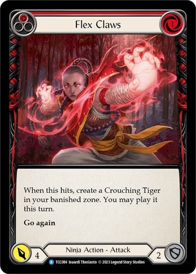 Flex Claws Red (TCC) #TCC084 Rare (Lightly Played) Round the Table: TCCxLSS Flesh and Blood TCG: 2023