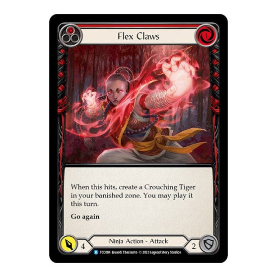 Flex Claws (Red) (TCC) #TCC084 Rare (Lightly Played) Round the Table: TCCxLSS Flesh and Blood TCG: 2023