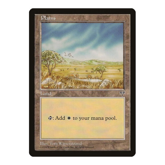 Plains (Watering Hole) (MIR) #331 Land (Heavily Played) Mirage Magic: The Gathering: 1996