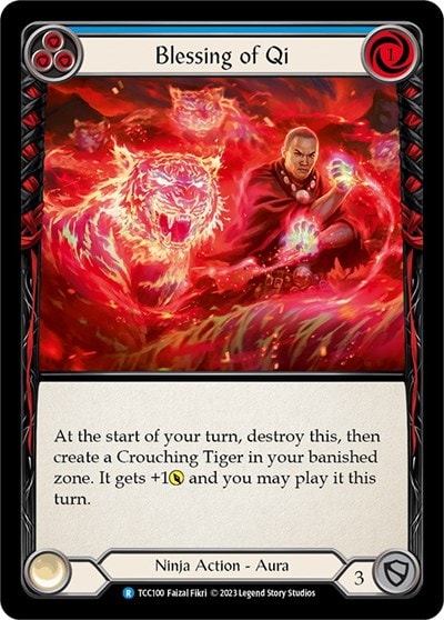 Blessing of Qi Blue (TCC) #TCC100 Rare (Lightly Played) Round the Table: TCCxLSS Flesh and Blood TCG: 2023