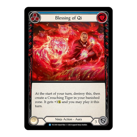 Blessing of Qi (Blue) (TCC) #TCC100 Rare (Lightly Played) Round the Table: TCCxLSS Flesh and Blood TCG: 2023