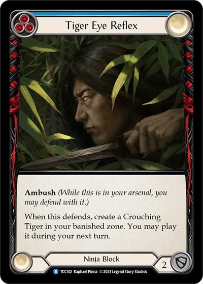 Tiger Eye Reflex Blue (TCC) #TCC102 Rare (Lightly Played) Round the Table: TCCxLSS Flesh and Blood TCG: 2023