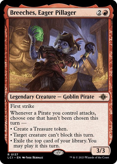 Breeches Eager Pillager (LCI) #137 Rare (Lightly Played) The Lost Caverns of Ixalan Magic: The Gathering: 2023