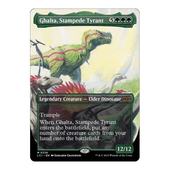 Ghalta, Stampede Tyrant (Borderless) (LCI) #326 Mythic Rare (Near Mint) The Lost Caverns of Ixalan Magic: The Gathering: 2023