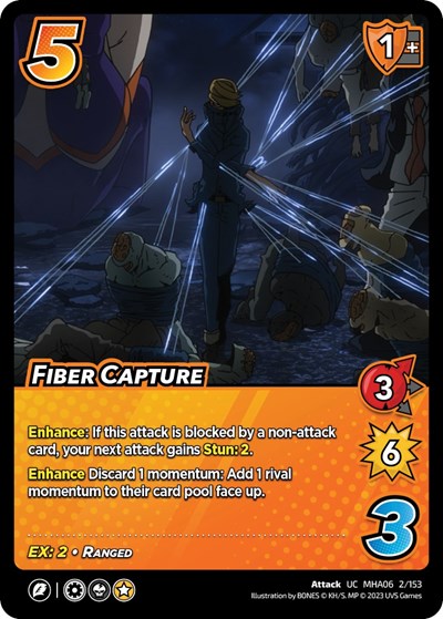 Fiber Capture (MHA6) #2/153 Uncommon (Lightly Played) UniVersus: My Hero Academia: Jet Burn UniVersus: 2023