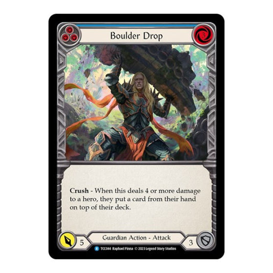 Boulder Drop (Blue) (TCC) #TCC044 Rare (Near Mint) Round the Table: TCCxLSS Flesh and Blood TCG: 2023