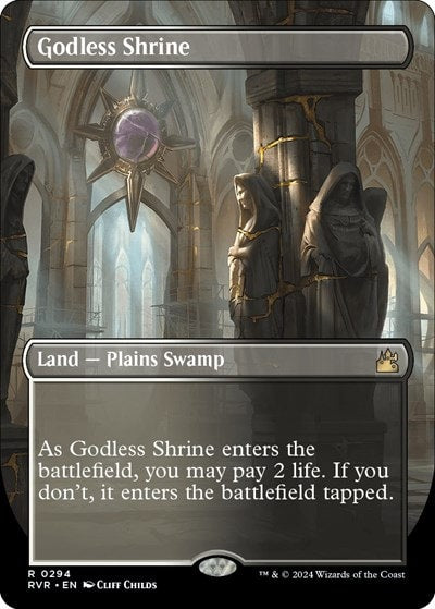 Godless Shrine Borderless (RVR) #294 Rare (Lightly Played) Ravnica Remastered Magic: The Gathering: 2024