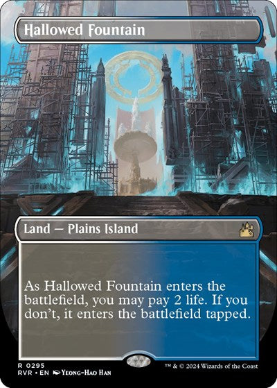Hallowed Fountain Borderless (RVR) #295 Rare (Near Mint) Ravnica Remastered Magic: The Gathering: 2024