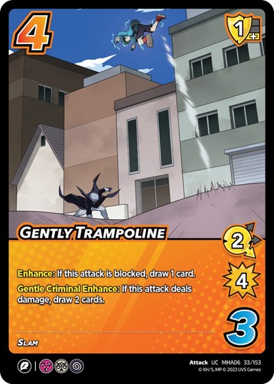 Gently Trampoline (MHA6) #33/153 Uncommon (Lightly Played) UniVersus: My Hero Academia: Jet Burn UniVersus: 2023