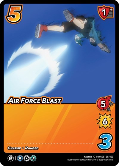 Air Force Blast (MHA6) #56/153 Common (Lightly Played) UniVersus: My Hero Academia: Jet Burn UniVersus: 2023
