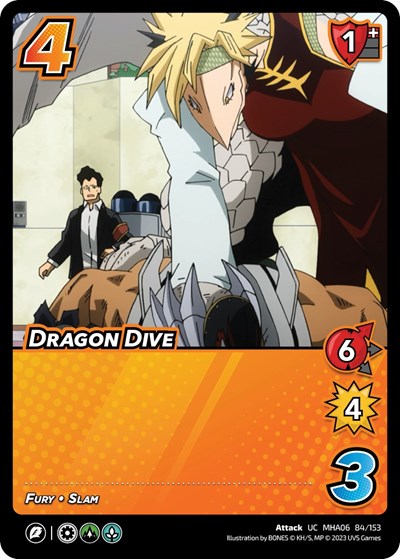 Dragon Dive (MHA6) #84/153 Uncommon (Lightly Played) UniVersus: My Hero Academia: Jet Burn UniVersus: 2023