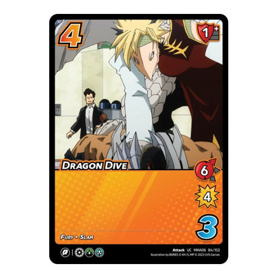 Dragon Dive (MHA6) #84/153 Uncommon (Lightly Played) UniVersus: My Hero Academia: Jet Burn UniVersus: 2023