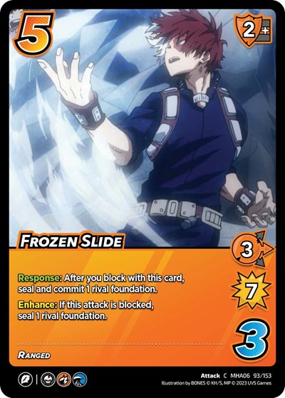 Frozen Slide (MHA6) #93/153 Common (Lightly Played) UniVersus: My Hero Academia: Jet Burn UniVersus: 2023