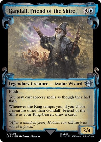 Gandalf Friend of the Shire Showcase Scrolls (LTR) #501 Uncommon (Lightly Played) Universes Beyond: The Lord of the Rings: Tales of Middle-earth Magic: The Gathering: 2023