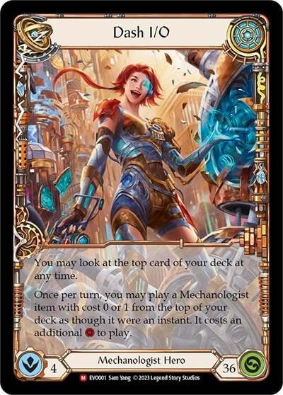 Dash I O (EVO) #EVO001 Majestic (Lightly Played) Bright Lights Flesh and Blood TCG: 2023