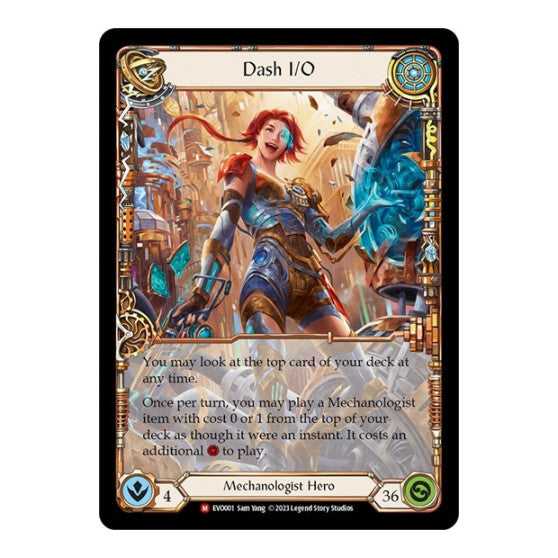 Dash I/O (EVO) #EVO001 Majestic (Lightly Played) Bright Lights Flesh and Blood TCG: 2023