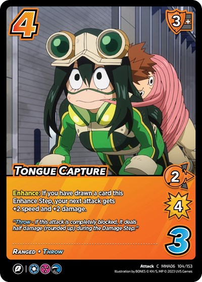 Tongue Capture (MHA6) #104/153 Common (Lightly Played) UniVersus: My Hero Academia: Jet Burn UniVersus: 2023
