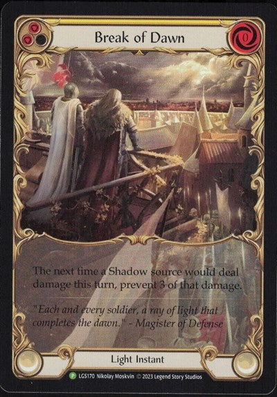 2019 Flesh & Blood TCG: Flesh and Blood: Promo Cards (PR) - Break of Dawn Yellow LGS170 (#LGS170, Promo) (Rainbow Foil, Near Mint)