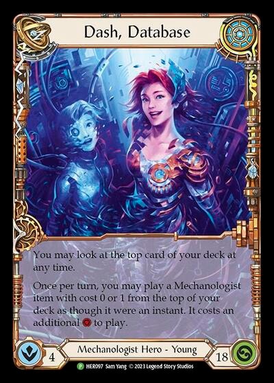 Dash, Database - HER097 (PR) #HER097 Promo (Rainbow Foil Near Mint) Flesh and Blood: Promo Cards Flesh and Blood TCG: 2019