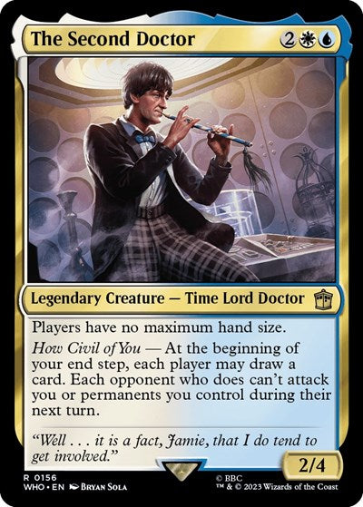The Second Doctor (WHO) #156 Rare (Lightly Played) Universes Beyond: Doctor Who Magic: The Gathering: 2023