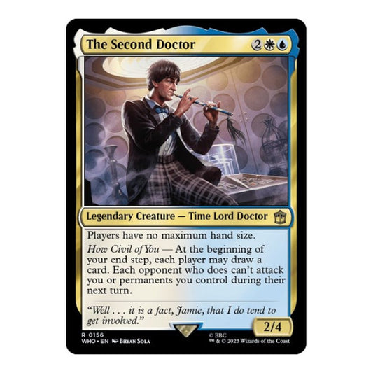 The Second Doctor (WHO) #156 Rare (Lightly Played) Universes Beyond: Doctor Who Magic: The Gathering: 2023