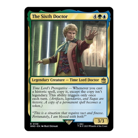 The Sixth Doctor (WHO) #159 Rare (Lightly Played) Universes Beyond: Doctor Who Magic: The Gathering: 2023