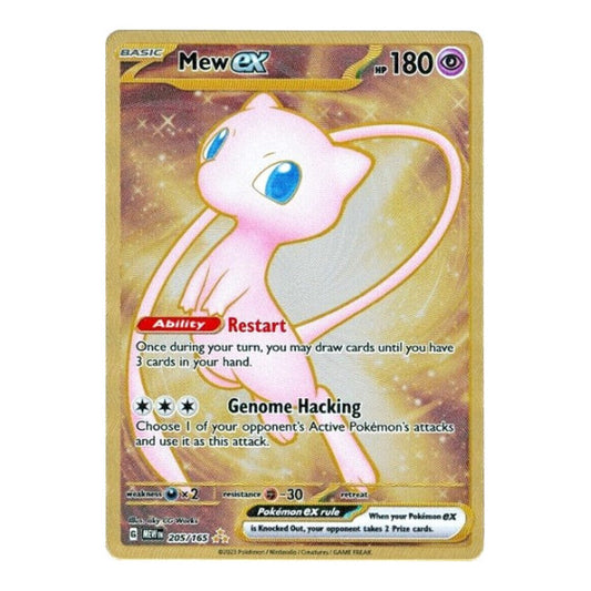 Mew ex - 205/165 (151 Metal Card) (MEW) #205/165 Double Rare SV: Scarlet & Violet 151 Pokemon: 2023