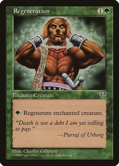 Regeneration (MIR) #236 Common (Lightly Played) Mirage Magic: The Gathering: 1996