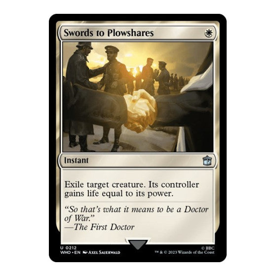 Swords to Plowshares (WHO) #212 Uncommon (Lightly Played) Universes Beyond: Doctor Who Magic: The Gathering: 2023