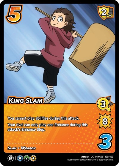 King Slam (MHA6) #129/153 Uncommon (Lightly Played) UniVersus: My Hero Academia: Jet Burn UniVersus: 2023