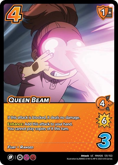 Queen Beam (MHA6) #131/153 Uncommon (Lightly Played) UniVersus: My Hero Academia: Jet Burn UniVersus: 2023